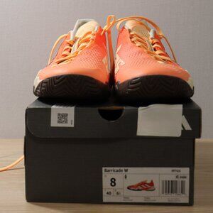 Adidas Women's Barricade Solar Orange Tennis, Pickleball Shoes - Size 8